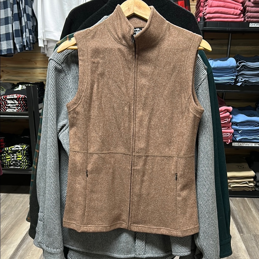Woolx women’s Brown Zip-Up Vest